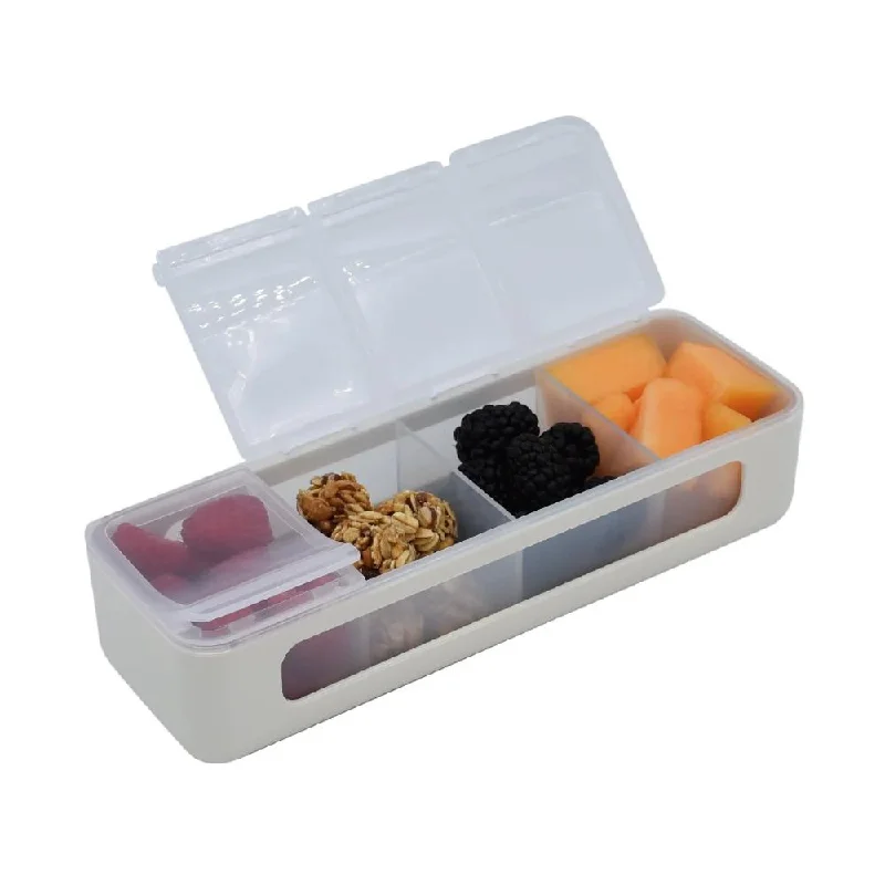 ---Melii 4 Compartment Snackle Box LUXE - Ivory