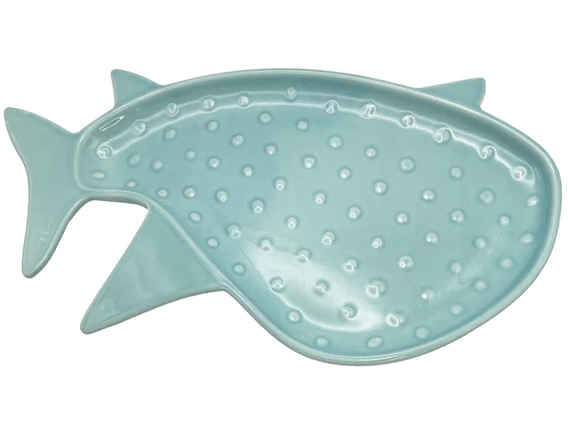 - Chinchilla cooling ice nest ceramic platePlate Sea Color Whale Shark 27cm