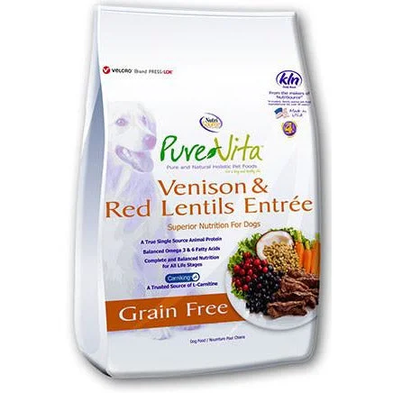 - Hypoallergenic dog foodPureVita Grain Free Venison and Red Lentils Formula