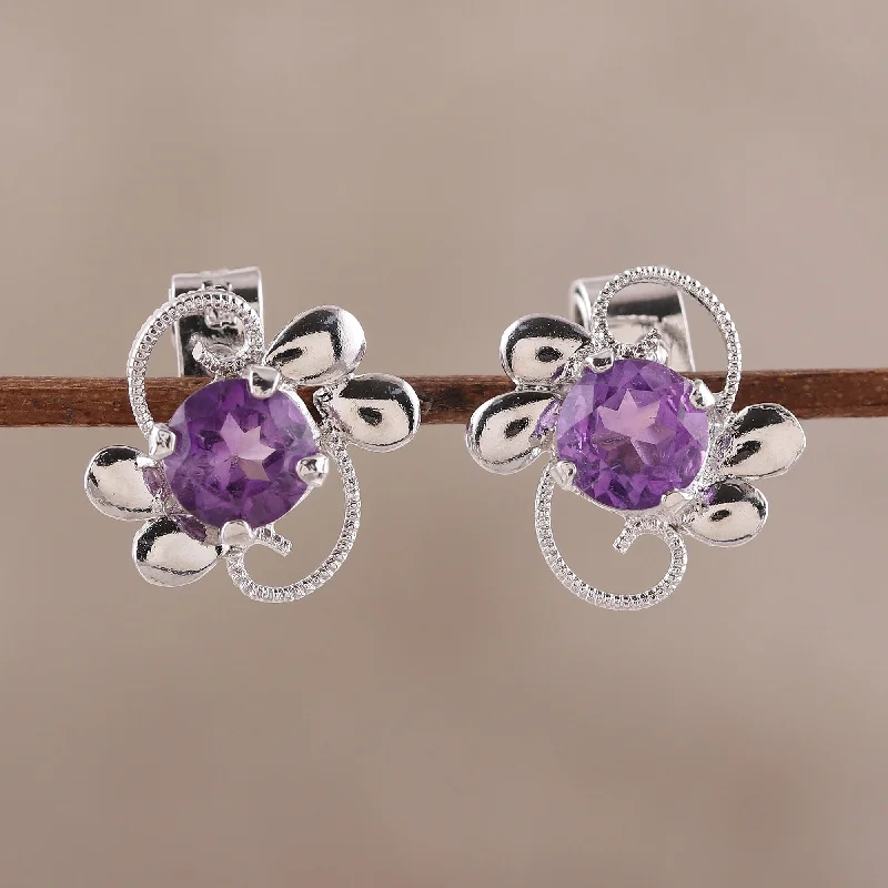 - Pet stroller can be taken on the planeGlittering Purple Charm Rhodium Plated Amethyst Stud Earrings from India - Pet stroller can be taken on the planeGlittering Purple Charm Rhodium Plated Amethyst Stud Earrings from India