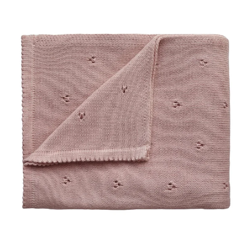 - Custom pet birthday cakeMushie Knitted Baby Blanket | Pointelle Blush