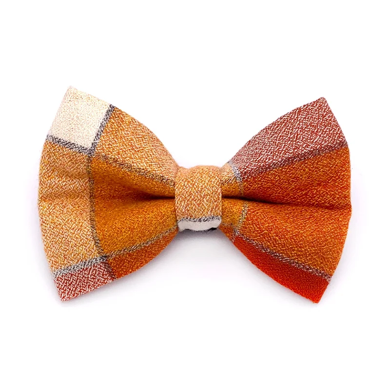 - Pet fence foldable indoorPumpkin Plaid Flannel Dog Bow Tie