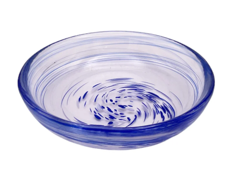 - Pet monitor with cameraColorful Dots Glass Mini Plate Blue