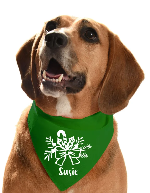 - ​​Christmas pet Christmas clothingFestive Bow Christmas seasonal customised dog bandana