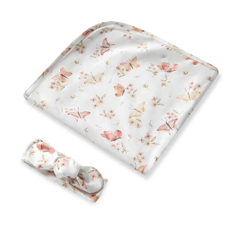 - Climbing pet constant temperature heating padBaby Jersey Wrap + Top Knot Set | Butterfly - Climbing pet constant temperature heating padBaby Jersey Wrap + Top Knot Set | Butterfly