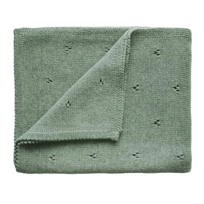 Pet ProductsMushie Knitted Baby Blanket | Sage Melange