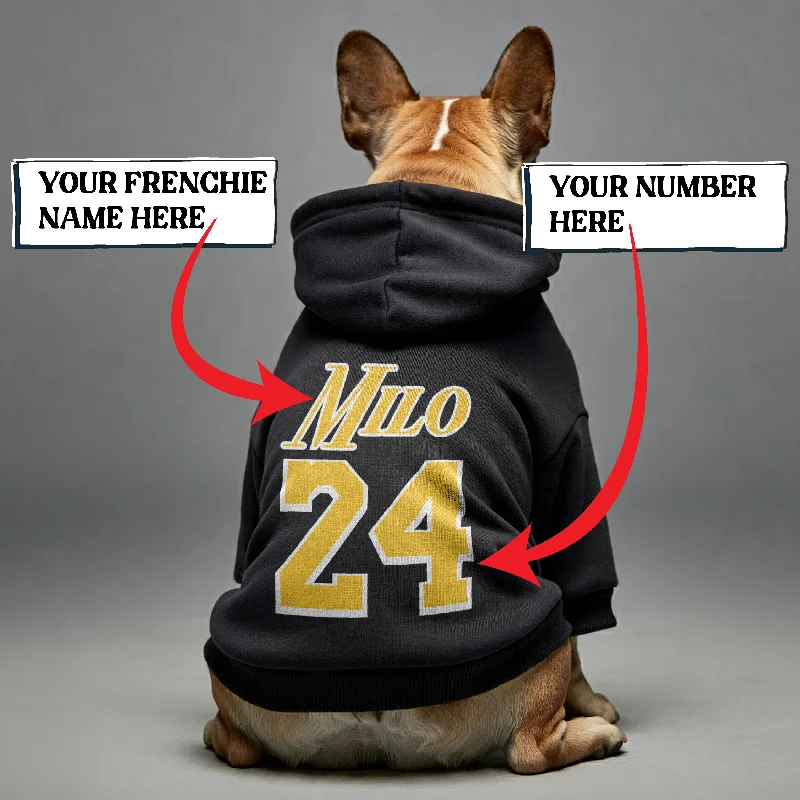 ---Personalized French Bulldog Hoodies with Custom Name and Number – Stylish, Cozy, and Premium 100% Cotton