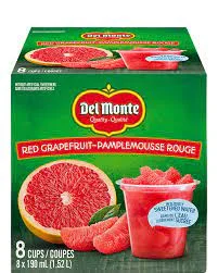 - Pet tear stain cleaning wipesDel Monte Grapefruit Cups