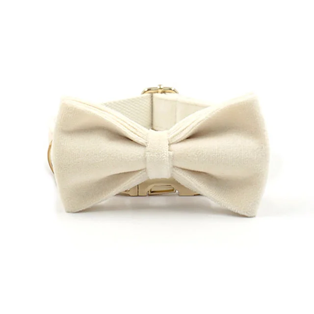 Pet ClothesVelvet Dog Collar w/ Bow