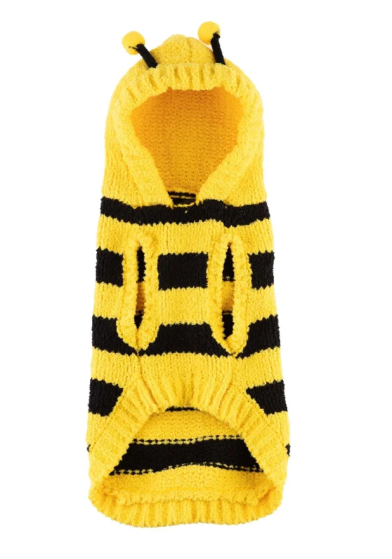 - Winter warm clothes for short-haired dogsHip Doggie Chenille Bumble Bee Hoodie for Dogs