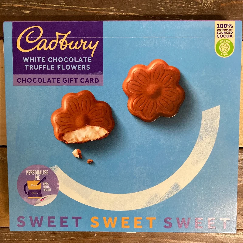 - Car dog seat beltCadbury White Chocolate Truffle Flowers 20x Chocolates Gift Card (112g)