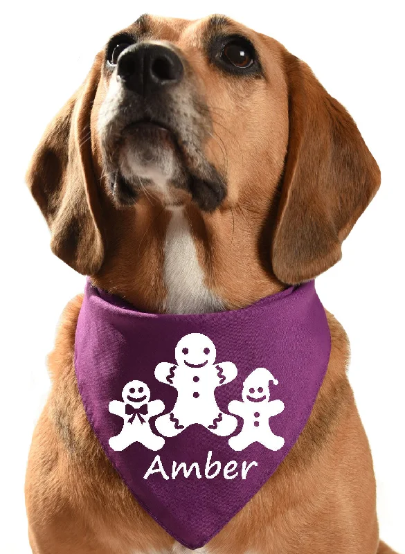 - Winter dog thick down jacketChristmas Gingerbread family festive customised dog bandana