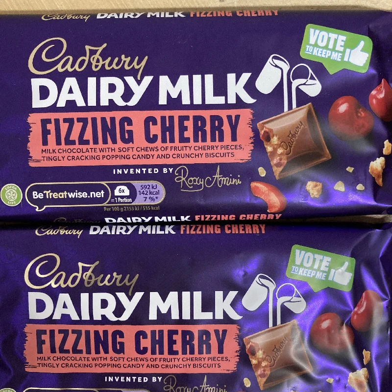 - Car dog seat belt3x Cadbury Dairy Milk Fizzing Cherry Chocolate Bars (3x110g)