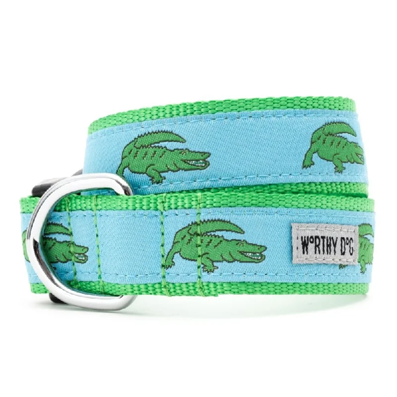 Small dog clothesBlue Alligators Collar & Lead Collection
