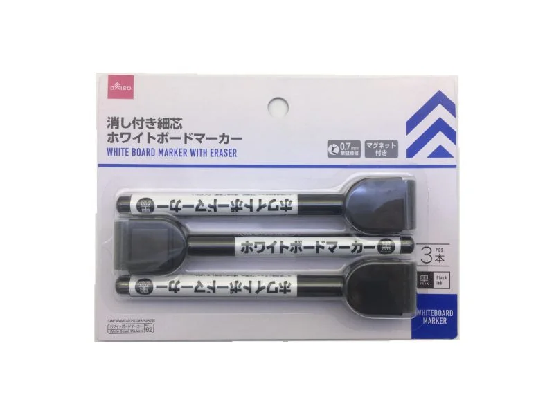  -Explosion-proof leash FOR LARGE dogsWhite Board Marker -With Eraser - Thin Tip - Black - 3 Pcs.-