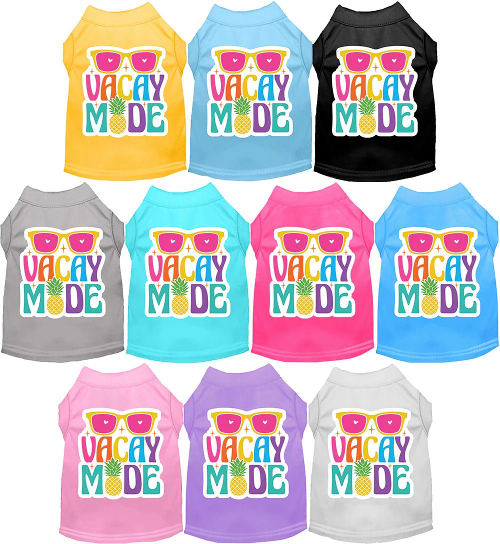 Pet winter warm clothesVacay Mode Screen Print Dog Shirt in Many Colors
