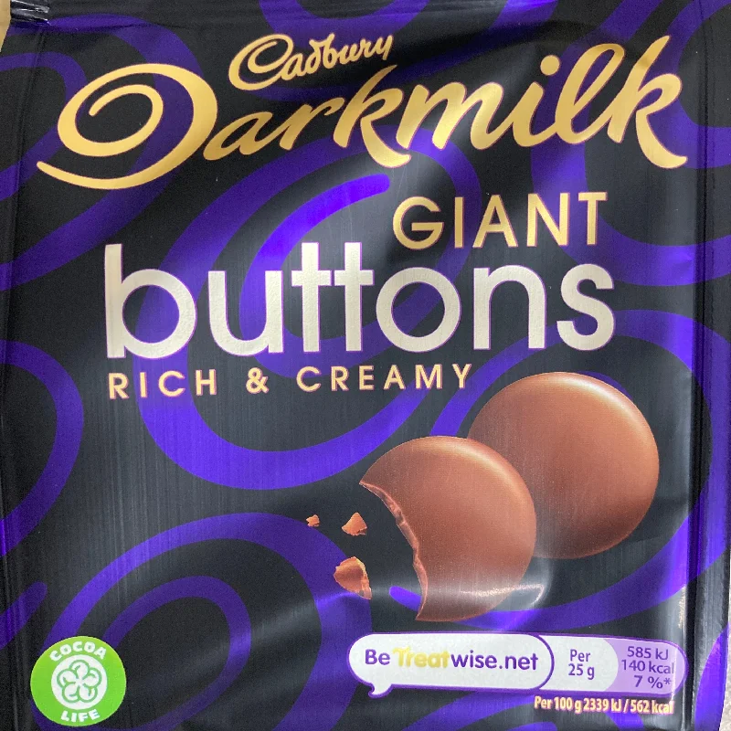 - Natural latex pet mattress4x Cadbury Darkmilk Giant Chocolate Buttons Bags (4x105g)