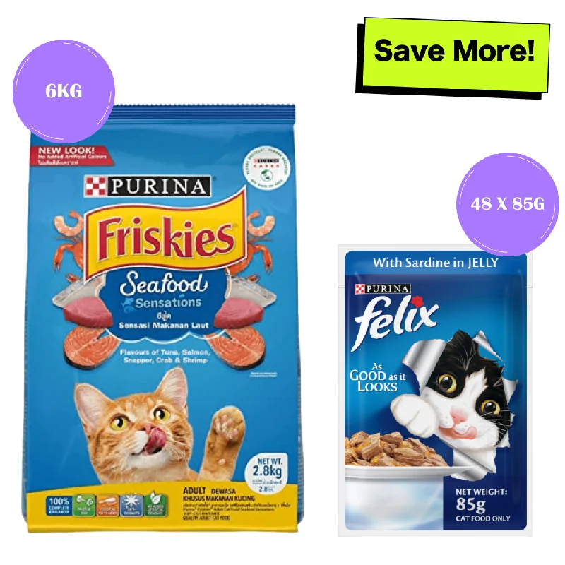 - Dog anti-slip matFriskies Seafood Cat Dry Food and Purina Felix Sardine with Jelly Adult Cat Wet Food Combo - Dog anti-slip matFriskies Seafood Cat Dry Food and Purina Felix Sardine with Jelly Adult Cat Wet Food Combo