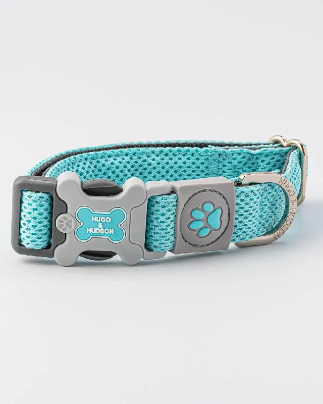 ---Mesh Dog Collar - Aqua