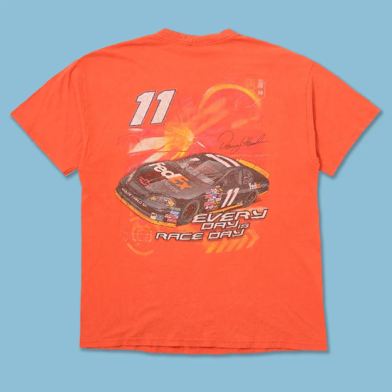 ---Vintage Denny Hemlin Fedex Racing T-Shirt Large