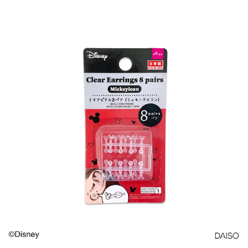 ---Disney Clear Earrings Mickey 16 sets 8 pairs