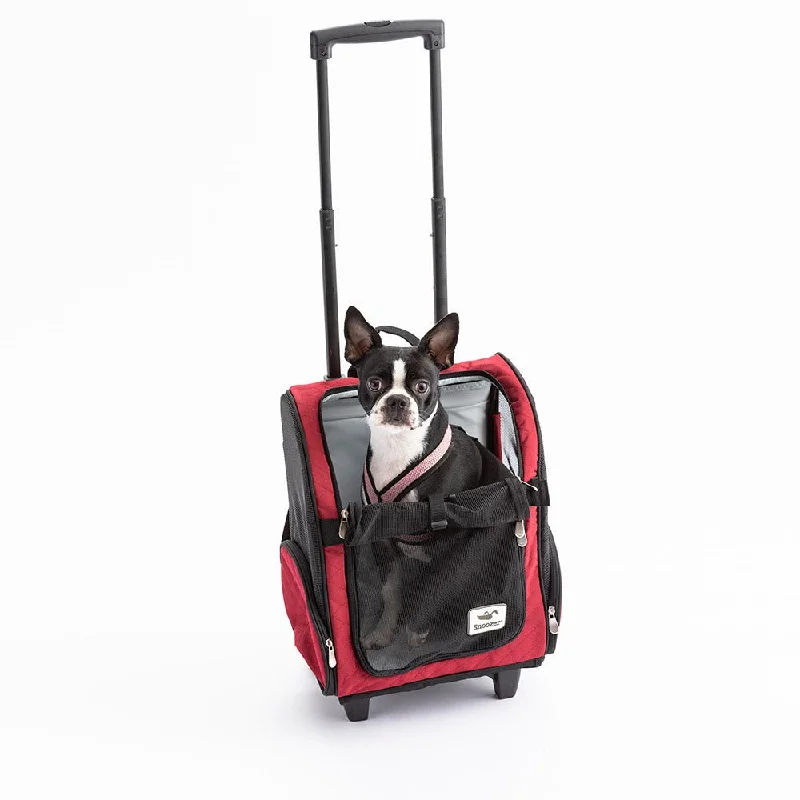 Cat clothesRoll Around Travel Dog Carrier Backpack in Red