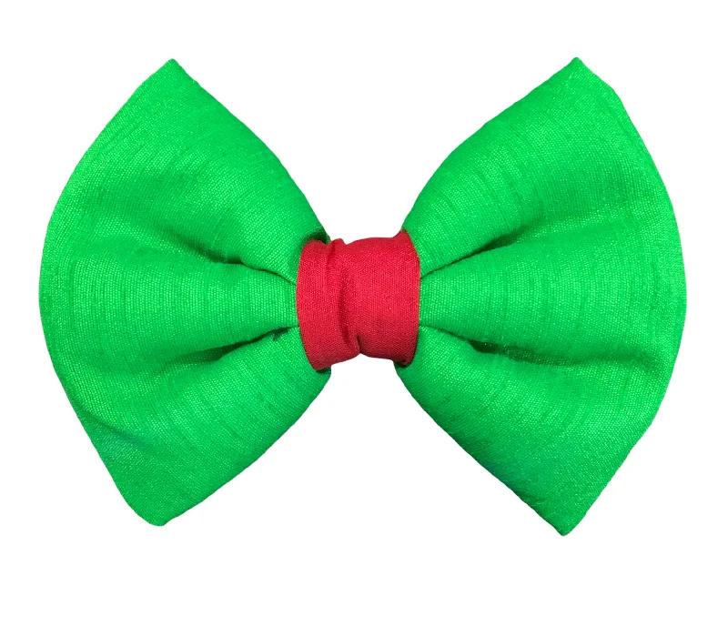 - Winter warm clothes for short-haired dogsDog Bow Tie: Christmas Green Bow for Pets