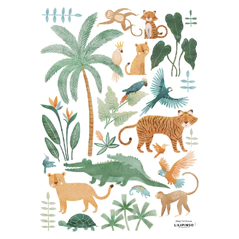 - Rabbit grass rack to prevent waste food boxYATSUNI Jungle | Wall Decals Jungle Animals