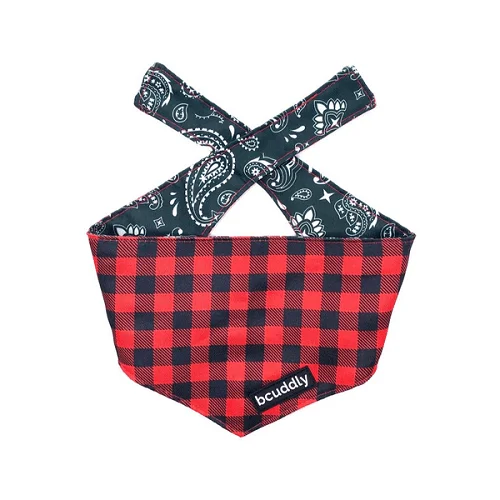 - Pet stroller can be taken on the planeDog Bandana - Red Plaid Classic / Black Paisley