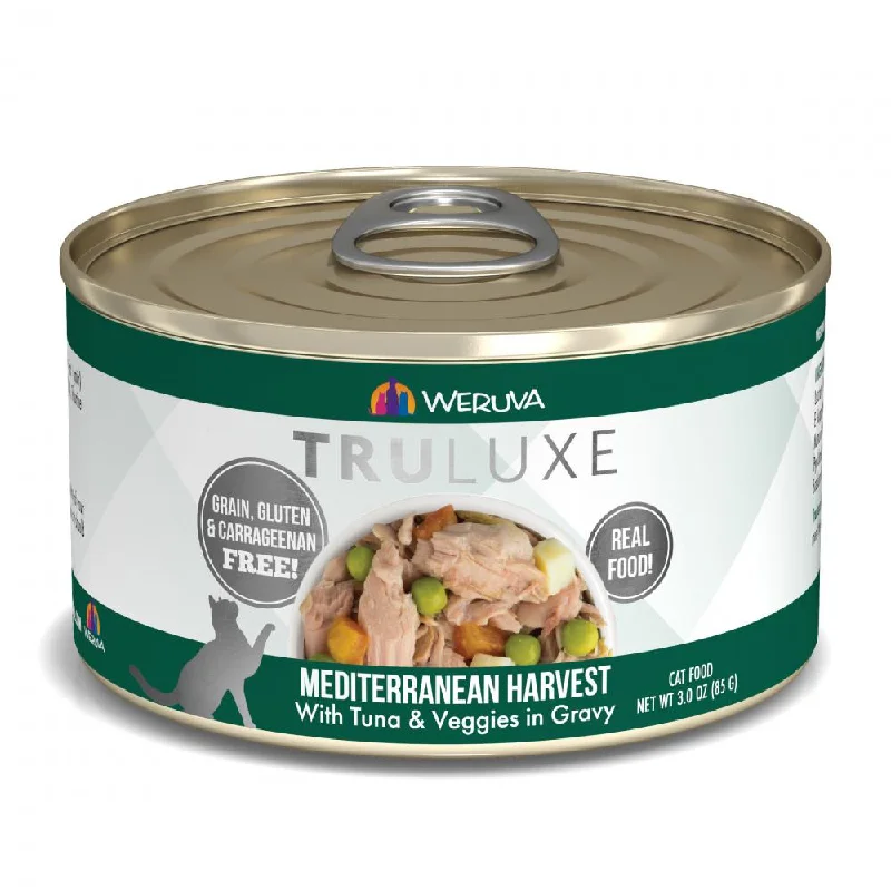 - Air box TSA certified check-inWeruva TRULUXE Mediterranean Harvest with Tuna & Veggies in Gravy Canned Cat Food - Air box TSA certified check-inWeruva TRULUXE Mediterranean Harvest with Tuna & Veggies in Gravy Canned Cat Food