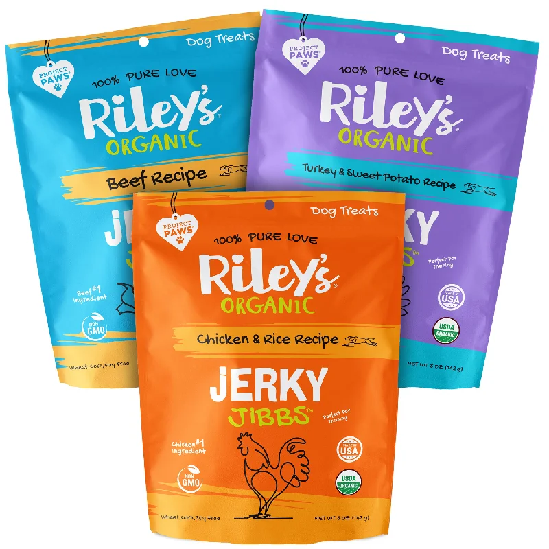 - Teething and chewing toys for puppiesOrganic Jerky Jibbs Variety Pack