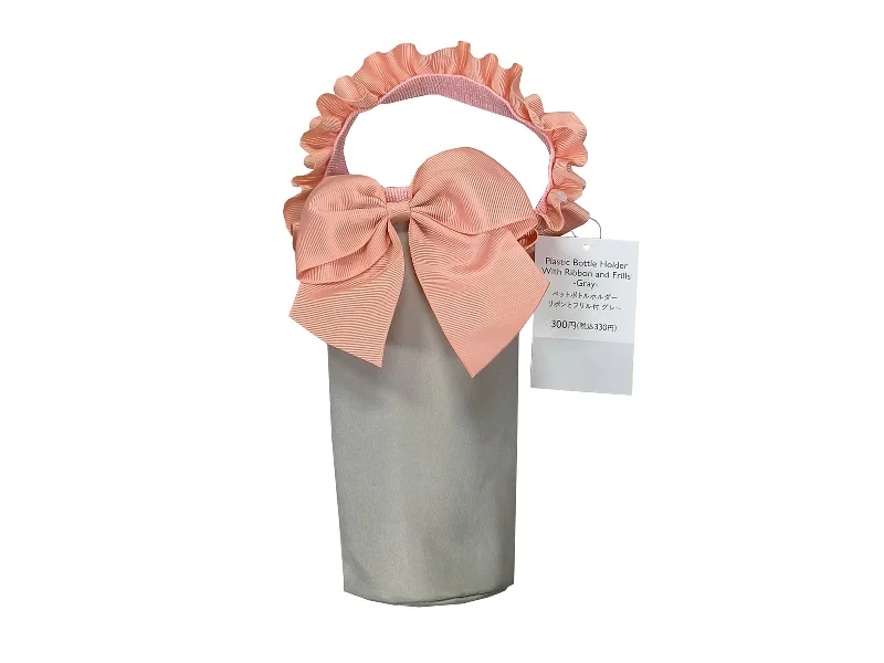  -Non-contact cat thermometerPlastic Bottle Holder with Ribbon and Frills Grey