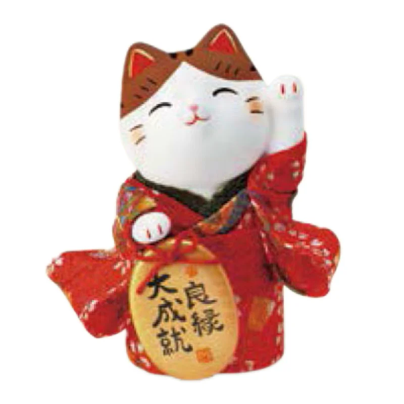 - Winter dog thick down jacketLuck in Love Beckoning Cat in Kimono with Gold Coin Ceramic Ornament - Winter dog thick down jacketLuck in Love Beckoning Cat in Kimono with Gold Coin Ceramic Ornament