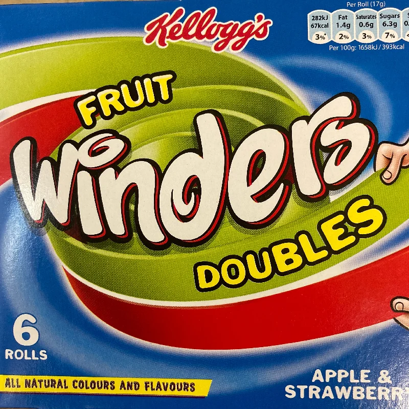 - Organic cotton dog bibs12x Kellogg's Fruit Winders Doubles Strawberry & Apple (2 Packs of 6x17g)