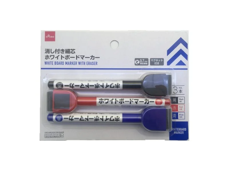 - Automatic induction pet water dispenserWhite Board Marker -With Eraser - Thin Tip - Black - Red - Blue - 3 Pcs.-