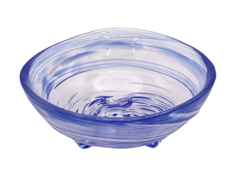- Custom pet birthday cakeColorful Dots Glass Mini Bowl Blue