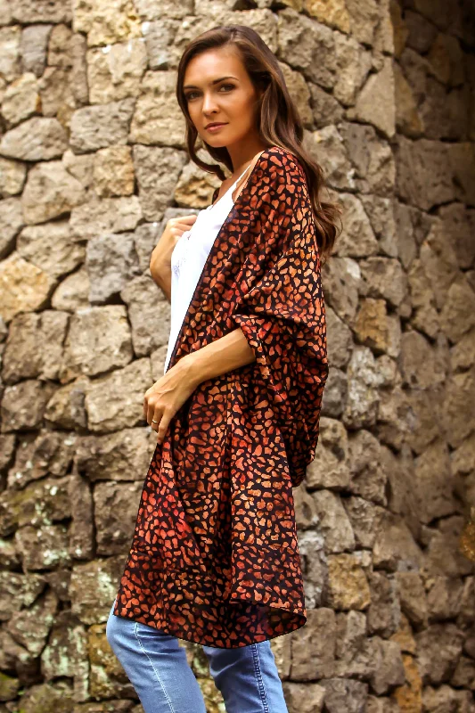 - Automatic temperature adjustment cat bedGinger Beach Pebbles Orange and Black Hand Stamped Rayon Batik Shawl from Bali - Automatic temperature adjustment cat bedGinger Beach Pebbles Orange and Black Hand Stamped Rayon Batik Shawl from Bali