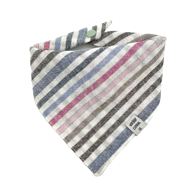  -Anti-slip claw protection raincoat FOR dogsBlue and Pink Linen Stripe Dog Bandana