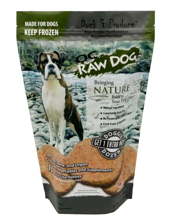  -Explosion-proof leash FOR LARGE dogsOC Raw Dog Frozen Duck & Produce Patty