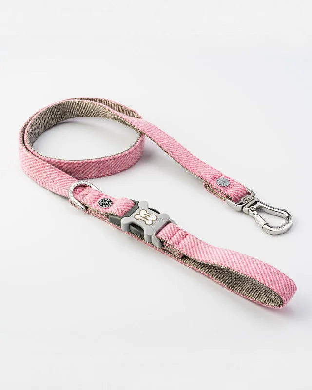  -Non-contact cat thermometerTweed Dog Lead - Pink Herringbone