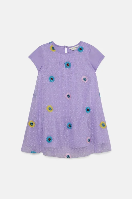  -Anti-scratch scratching board AND cat bed in oneFlower Cup Emb Kids Mesh Dress