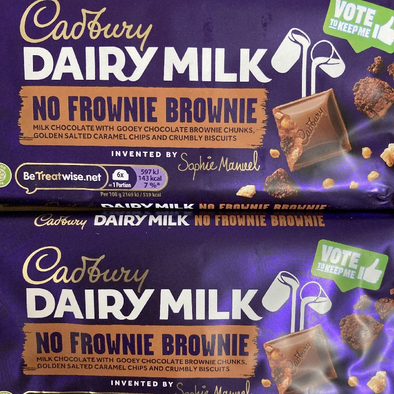 - Pet diabetes prescription food3x Cadbury Dairy Milk No Frownie Brownie Chocolate Bars (3x110g)