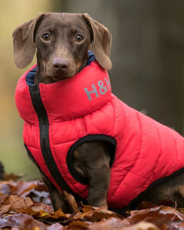 - ​​Pet toys under    yuanReversible Dog Puffer Jacket - Red and Navy