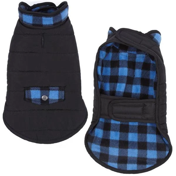 - Degradable pet feces bagBlue Fleece Reversible Dog Coat