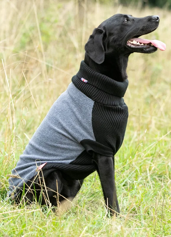 - Cat hair ball removal and hair removal creamFleece and Knit Dog Jumper - Grey