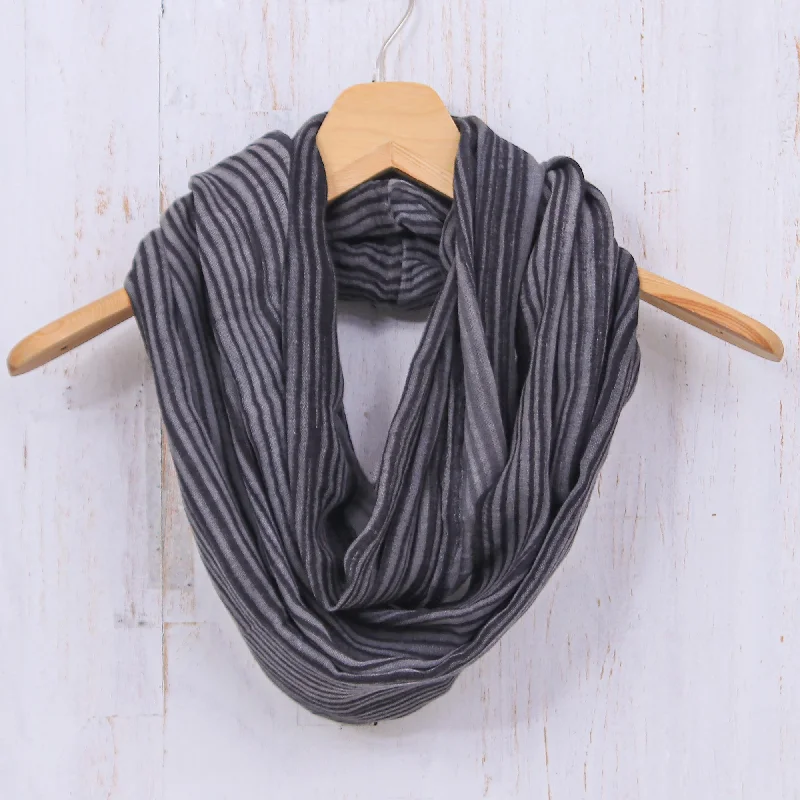 - Winter dog thick down jacketSmoke Hand Woven 100% Cotton Infinity Scarf in Black and White