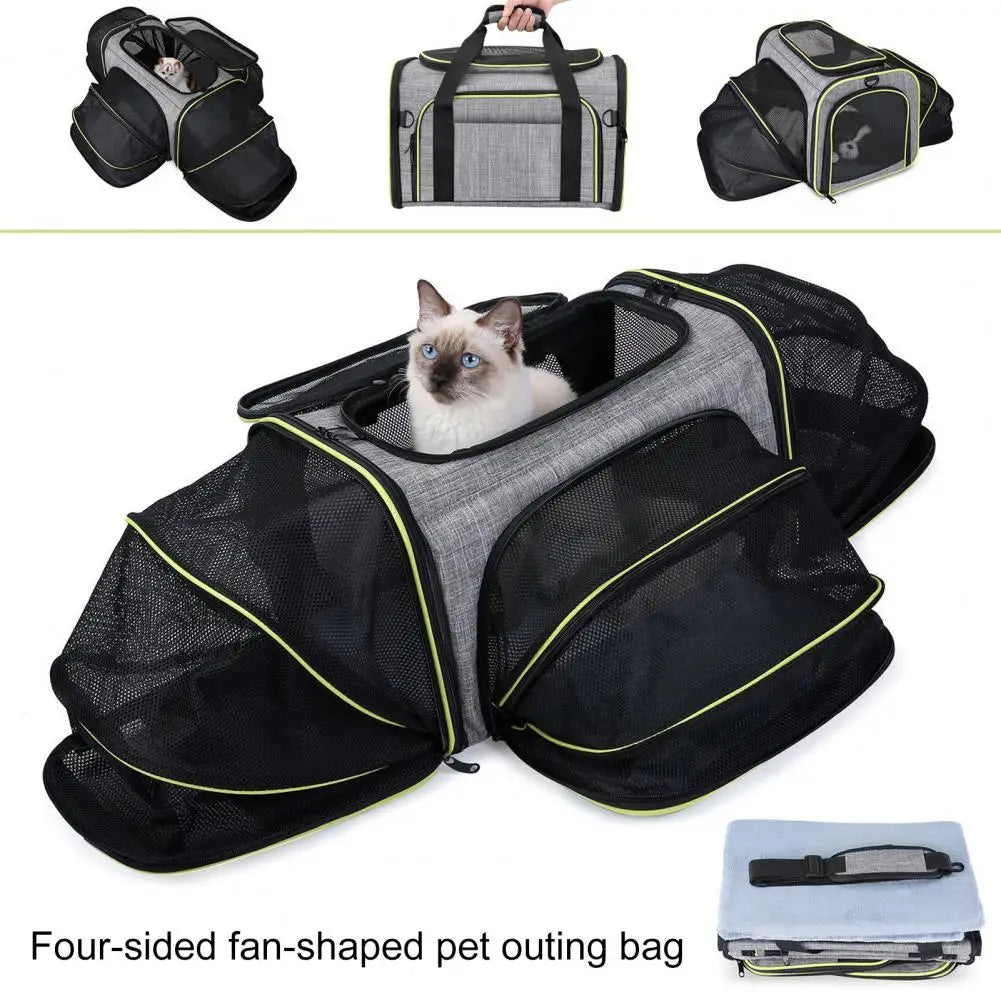 - Air box TSA certified check-inAnniepaw Pet Travel Bag Adjustable Breathable Foldable for Small Medium Cats Dogs