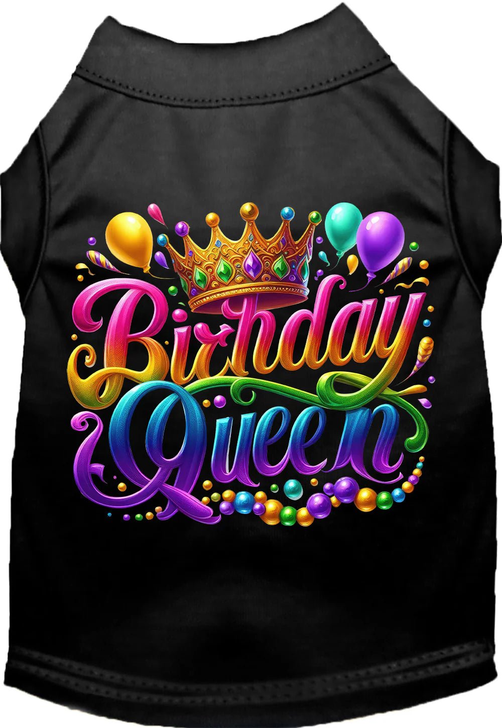 Pet custom clothesGorgeous Birthday Queen Screen Print Dog Shirt in Many Colors