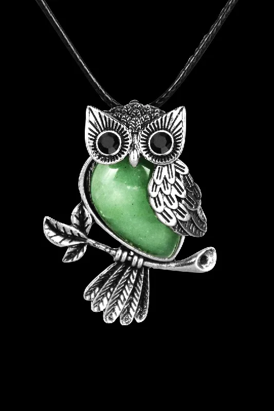 - Solid wood cat climbing frame customizedSilver & Semi-Precious Stone Owl Necklace