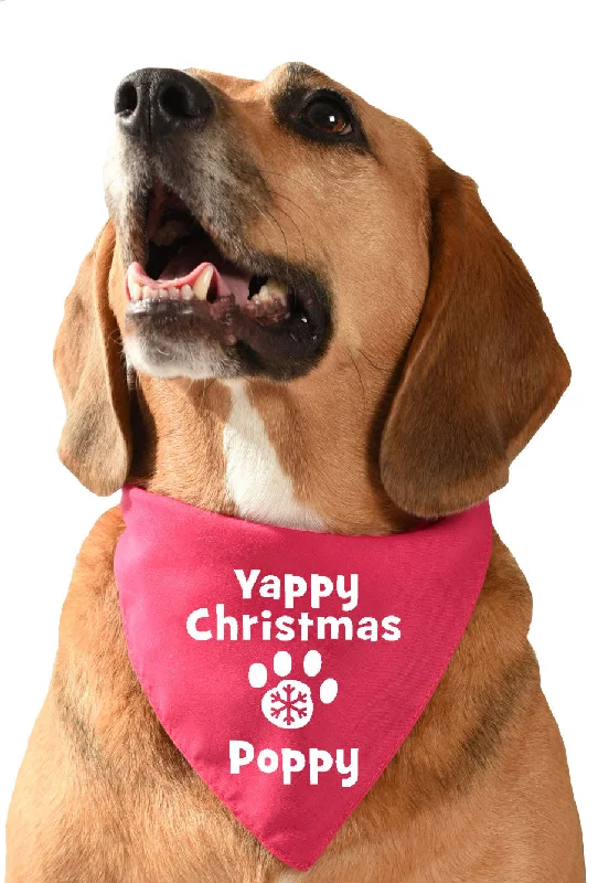 - Degradable pet feces bagPersonalised Yappy Christmas dog bandana